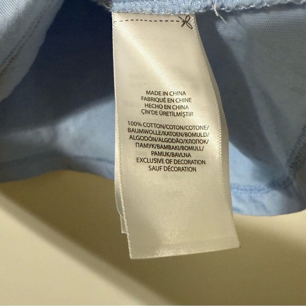 Polo Ralph Lauren Floral Logo Tshirt Girls Size XL 16 Light Blue - Picture 5 of 5